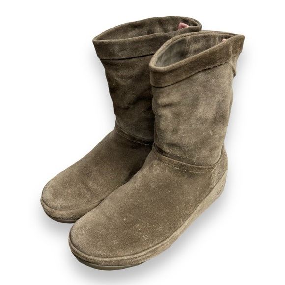 Fitflop Shoes - Fitflop Crush Suede Slouch Boots Womens Size 9 Pull On Slouch Ankle FITFLOP